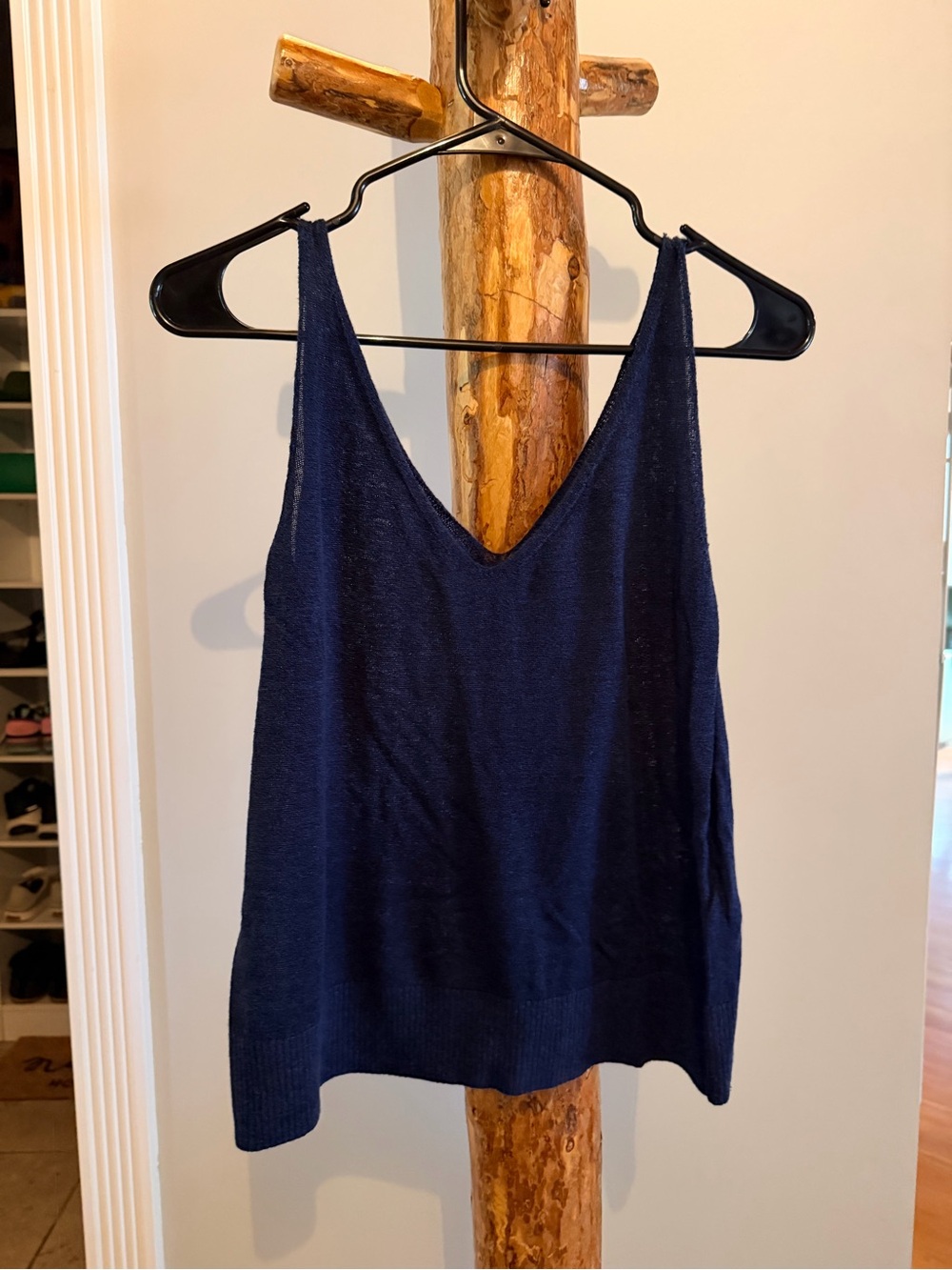 Banana Republic Navy V-Neck Knit Tank